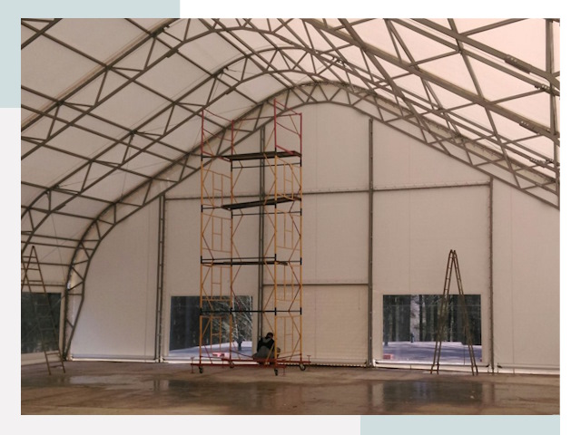 Шатровые ангары в Златоусте